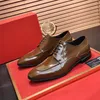 A1 LUXURY BRAND MEN Oxford GENUINE LEATHER DESIGNER DRESS SHOES Brogue Lace Up Flats Male CASUAL SHOES Black Brown SIZE 38-45 33 size US 6.5-11