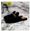 Women Princetown Slippers Mens Loafers Genuine Leather Cowhide Sandals Casual Shoes Metal Buckle Lace Lazy Slipper With Box8
