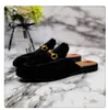 Femmes Princetown Slippers Mens Mandis Généralités en cuir Sandales Cascus Chaussures Casual Backle Lace Lazy Slipper avec Box8