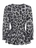 Celmia Women Elegant Blouse Summer Sexy V-Neck Leopard Print Tunic Shirt Belted Office Fashion Top Ruffles Blusas Femininas 220409