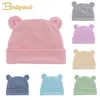 Leuke babyhoed geboren beanie katoen zachte elastische baby cap voor meisjes jongensgeborene pography rekwisieten baby motorkap accessoires 220815