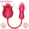 Nxy clitoris stimulator orale tong likken met dildo duwend vibrerend eier sex speelgoed vrouwelijke rozen vibrator voor vrouwen 220506
