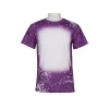 Camicie sbiancate a sublimazione per feste all'ingrosso T-shirt in poliestere sbiancato con trasferimento di calore in cotone