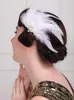 Clipes de cabelo barrettes acessórios de penas brancas puras fascinadoras elegantes femininas para calardários de casamento vintage para cocar de noiva clipshai