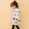 Fashion Cartoon Print Toddler Parka Down New Winter Baby Girls Long Jackets Thicker Warm Girls Winter Jacket J220718