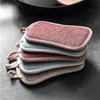 Dubbelzijdige Keuken Magic Cleaning Cloths Sponge Scrubber Sponzen Schotel Washanddoeken Schuren Pads Badkamer Borstel Wipe Pad T9i001855