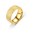 Европейские и американские модные мужские кольца из титановой стали, баскетбольные спортивные украшения, матовые кольца из нержавеющей стали для мальчиков, мужской подарок