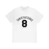 22SS France Nowe klasyczne Summer Limited No. 8 Listy drukowane TEE HIP HOP BEACH Wakacyjna moda krótkie rękawie Mężczyzna Street Street High End Designer T-shirts TJAMTX258