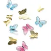 12 Pcs Resin Metal Butterfly Design 3D Nail Art Decorations Charm Jewelry Gem Japanese Style Manicure DIY Supplies Accessories WH0609
