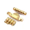 Gold Plated Guitar Roller Sadel Tuneomatic Bridge Tailpiece Set för Gibson LP Electric Guitar Parts4391615