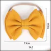 Bandons bijoux bijoux ￠ double couche coiffure Baby Girls Girls Toddler Kids Elastic Band Band Nylon Turban Head Wraps Bow-not Accedori