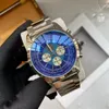 2022 Nieuwe luxe heren horloges zes steken werken automatische mechanische horloge designer Hoge kwaliteit top merk staal en lederen band mode gift sportstijl