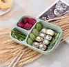 Vete halm Lunchkasse Mikrovågsugn Bento Boxs Förpackning Middag Service Kvalitet Hälsa Naturlig Student Portable Food Storage RRB14985