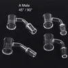 Wholease Smoking Accessories Dab Rig Flat Top Quartz Banger14mm 18mm 45° / 90° male Domeless Nail
