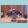 Party Favor Event Supplies Festive Home Garden 23Cm Chinese Floral Vintage Folding Fan Wedding Halloween Ch Dh3T6
