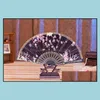 Party Gunst Event Leveringen Feestelijke huizentuin 23 cm Chinese bloemen Vintage Vlaving Fan Wedding Halloween CH DH3T6