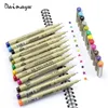 005 Rotuladores 12 Colores Sketch Markers Finecolour Pen Fine Draw Graphic art Marker Pen Pour Dessin Manga Anime Art Supplies 201120