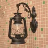 Lámpara de pared para pasillo, patio exterior, impermeable, decoración antigua, apliques de queroseno antiguos, lámpara de pared Retro