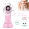 3 I 1 Electric Facial Cleansing Brush Silicone Roterande Face Deep Cleaning Skin Peeling Massager Cleanser Exfoliation New 220520