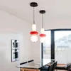 Hängslampor nordiska minimalistiska ledande ljuskronor belysning kreativ målat glas hem sovrum sovrum randelierpendant