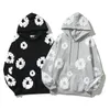 Three dimensional foaming kapok Hoodie printing graffiti men's and women's embroidered sweater