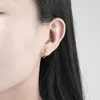 Hoop Huggie Orecchini Color Argento Piccoli Carino Semplice Quattro Stelle Punk Piercing Earing Per Le Donne Minimalista Gioielleria RegaliHoop