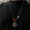 Collier avec pendentif en titane et acier pour hommes, rétro, œil du diable, tendance, Hip-Hop, crâne, bijoux, accessoires, cadeau