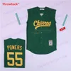 Xflsp Hombres Kenny Powers # 55 Hacia el este y hacia abajo Charros mexicanos Película Béisbol Jersey Verde Azul Barato Jerseys cosidos Camisas Envío rápido