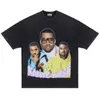 Men's T-Shirts Vintage Oversized Cotton T-shirt Men Washed Rap Graphic T Shirt Hip Hop Streetwear 2022 Summer Short Sleeve ClothingMen's Imo