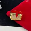 Vintage para literowe pierścionki pasma szerokie stalowe pieczęć platynowe mężczyźni kobiety Rose Gold Pierścienie Walentynkowe Prezent z Box326p