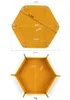 23 färger vikbara tärningsspel Tray Outdoor Games Tillbehör PU LÄDER FOLLING Hexagon Coin Square Tray Velvet Cloth Dice Plate Desktop Storage Box