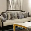 Almofada/travesseiro decorativo jacquard moderno castanha marrom cinza cubas árvores TRESA TASELS CASAS DE ESTILO CHINES