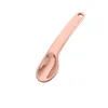 Spoons Curved Cosmetic Spatula Scoops Makeup Mask Spatulas Facial Cream Spoon for Mixing and Sampling(Rose Gold/Silver/Gold) CCB15497