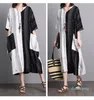 Etniska kläder Boho klänning för kvinnor Bohemian Hippie 2022 Summer Casual Kaftan Loose Pocket Design Retro Pakistan Femaleetnic Ethnicetnic