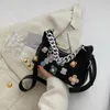 الأكياس المسائية نساء الكتف الإبط اللطيف زهرة الأوبو حقيبة اليد الأزياء الكلاسيكية محفظة Y2K Satchel Zipper Bag Bag Bagevening