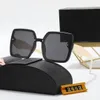 Stilvolle Herren-Sonnenbrille, große Vollrahmen-Sonnenbrille für Damen, Unisex, modische Schutzbrille, Strandurlaub-Sonnenbrille mit Box, mehrfarbig, 2022