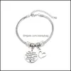 Braccialetti con ciondoli Gioielli 1Pc Madre Acciaio inossidabile S Per le donne Bracciale Regali per la festa della mamma Figlia e mamma Dr Dh8B6