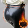Kobiety legginsy żeńskie push up skórka na 2022 Zimowe kobiety seksowne czarne wysokie talia szczupłe legginsy spośród rozmiarów
