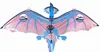 Klassische Drachenkite 140 * 120 cm mit Schwanz und Griff Einzelne Linie Cartoon 3D Tierdrachen