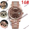 20 kleuren hoge kwaliteit deluxe geel roségoud president gezicht grote datum automatische mechanica horloge waterdicht roestvrij staal herenhorloges