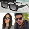 Popular Fashion Singles Black Arthur Rectangle Frame Sunglasses 40004U Mens Womens Classic Retro Trend Style Versatile Top Quality With Original Box