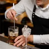 Bar Verktyg Rostfritt Stål Kaffedryckare Stir Cocktail Drink Swizzle Stick med små rektangulära paddlar bba13121