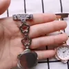 New Diamond Pocket Nurse Watches Doctor Clock Pin Brooch Zircon Zircon Crystal Strass Rose Gold Heart Flower Fob Watch