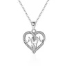 S925 argent Sterling faveur maman diamant creux pendentif bijoux femmes 2022 fête des mères collier cadeau