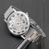 Zegarek 2022 Mężczyźni oglądają luksusowe unikalne wydrążone stali nierdzewne kwarcowy dar zegarowy zegar wojskowy