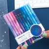 13pcs Gel Pen Novelty 05mm Starry Black Ink for Girl Gift Student Stationery School Writing Office Supplies 220714