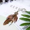 Pendant Necklaces Bohemian Ethnic Long Chain Feather Necklace Choker For Women Boho Clothing Jewelry Accessories On The NeckPendant