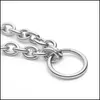 Naszyjniki chokery łańcuch biżuterii Choker o-ring naszyjnik punkowy ciężki link i zestaw bransoletki gole sier dla mężczyzn kobiety upuszcza zależność
