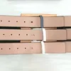 Ceinture de styliste de luxe avec boucle en métal, cuir véritable pour lettre Double grand or