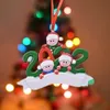 2022 Resin Kerstdecoraties Outdoor Tree Ornamens Heads Diy Hangers Party Favor cadeau 0811